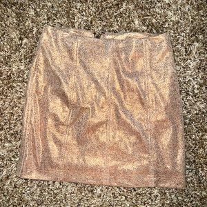 Sparkly Champagne Mini Skirt